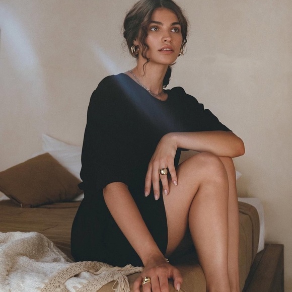 AURA NWT Black Dress Small - Picture 2 of 8